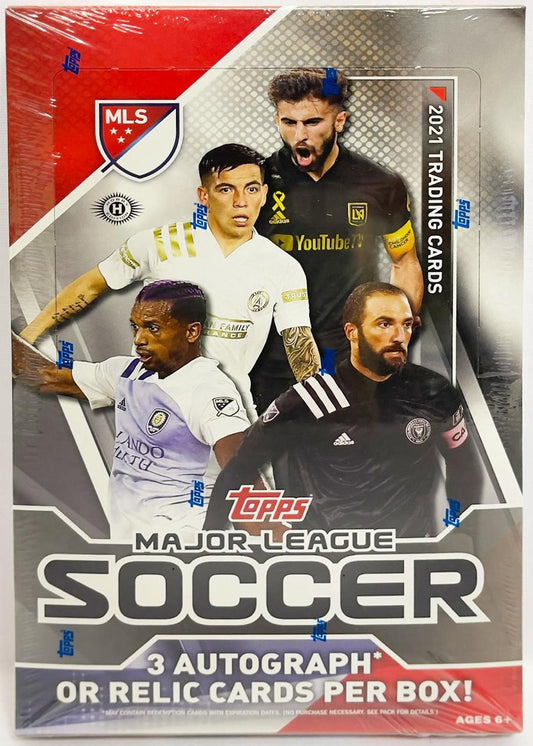 2021 Topps MLS Hobbybox mit 3 Hits